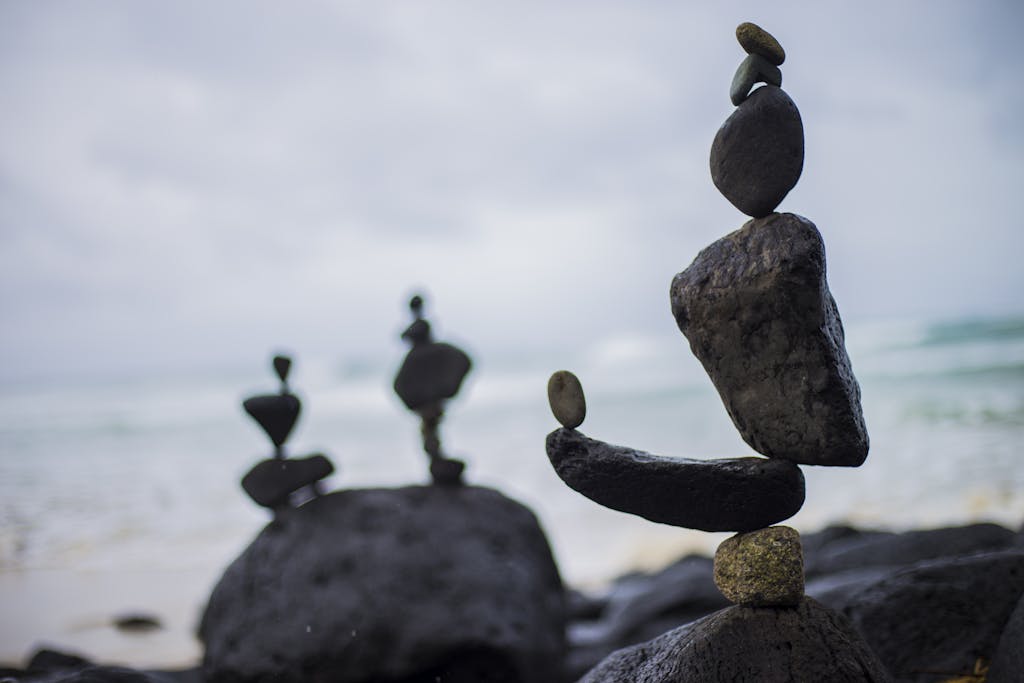 Closeup Photography of Stacked Stones