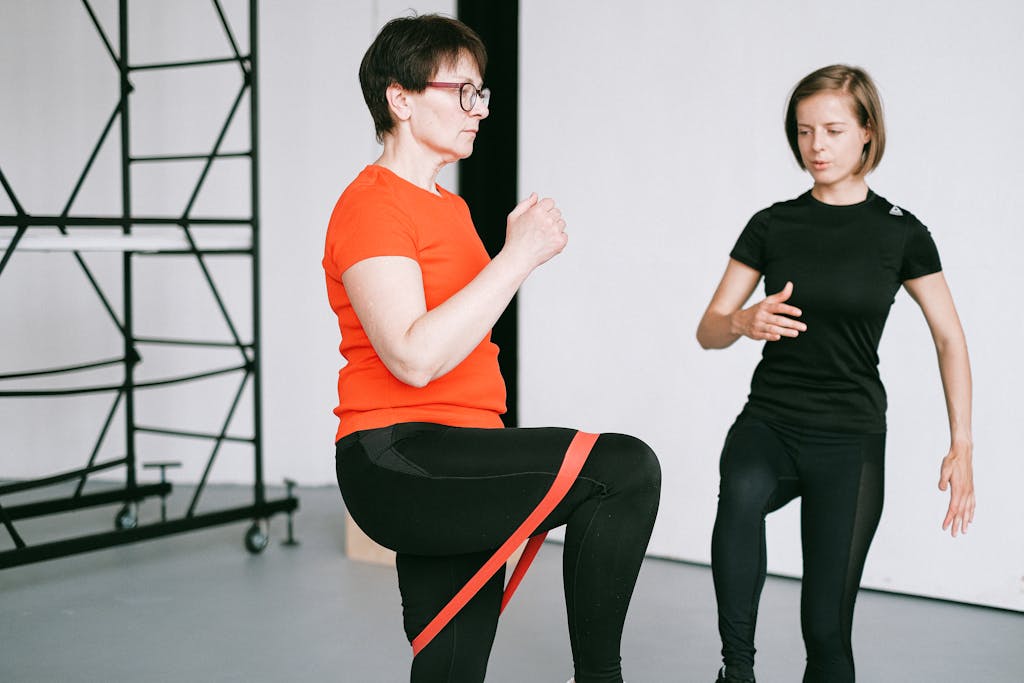 Woman Having Training Session in the Gym